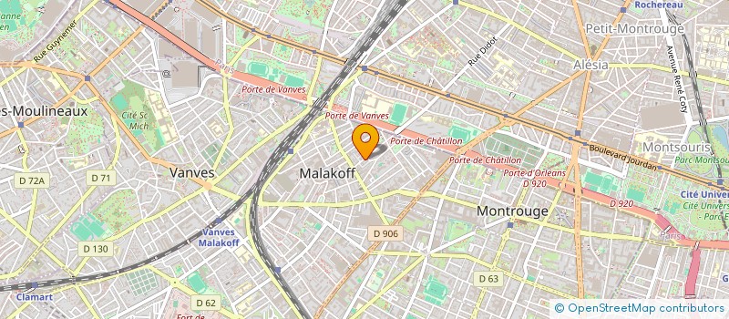 localisation de l'entreprise MONSIEUR DANIEL KABANGU  MALAKOFF