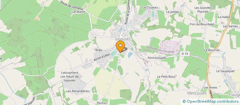 localisation de l'entreprise MONSIEUR DANIEL LABAYE à SIGOULES-ET-FLAUGEAC