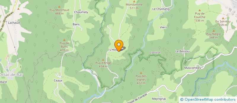 localisation de l'entreprise MONSIEUR DANIEL LACHAUD  CORREZE