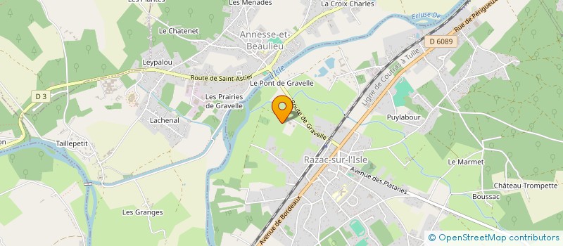 localisation de l'entreprise MONSIEUR DANIEL LACOUME à RAZAC SUR L'ISLE