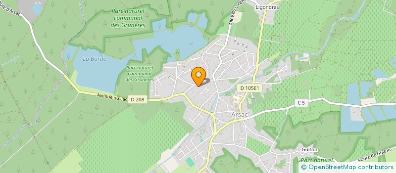 localisation de l'entreprise MONSIEUR DANIEL LAPLANCHE  ARSAC