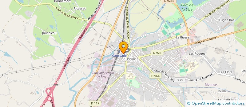 localisation de l'entreprise MONSIEUR DANIEL LARROQUE  CAUSSADE