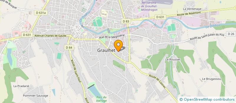 localisation de l'entreprise MONSIEUR DANIEL LATOUR à GRAULHET