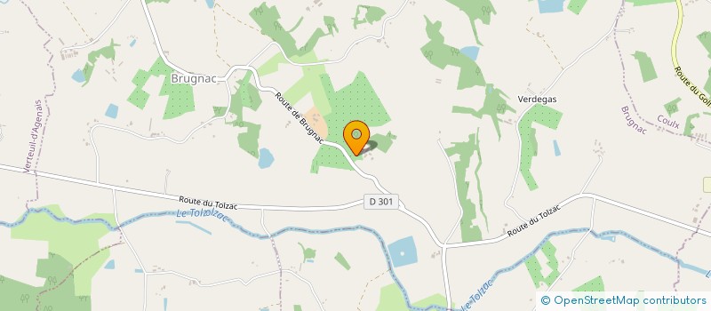 localisation de l'entreprise MONSIEUR DANIEL LAVERGNE  BRUGNAC