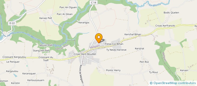 localisation de l'entreprise MONSIEUR DANIEL LE DON  MELGVEN