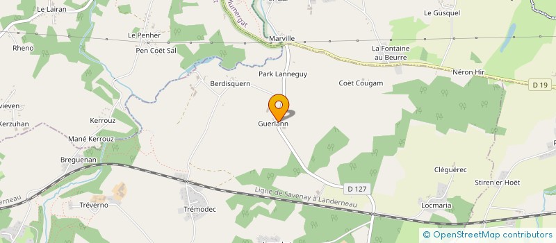 localisation de l'entreprise MONSIEUR DANIEL LE DOUARAN  PLOUGOUMELEN