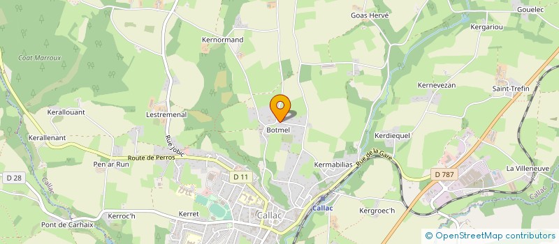 localisation de l'entreprise MONSIEUR DANIEL LE GAC à CALLAC