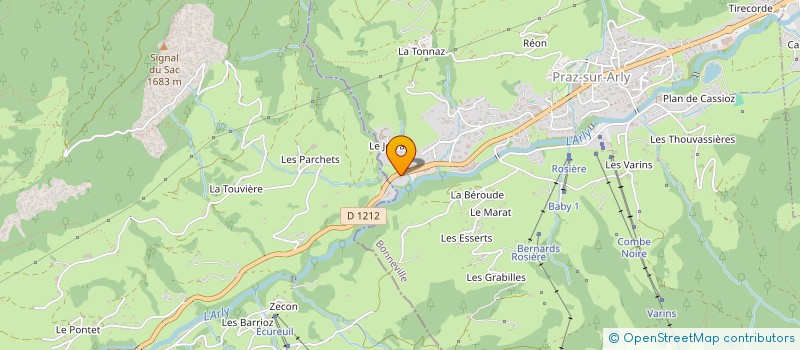 localisation de l'entreprise MONSIEUR DANIEL LE HIR  PRAZ-SUR-ARLY