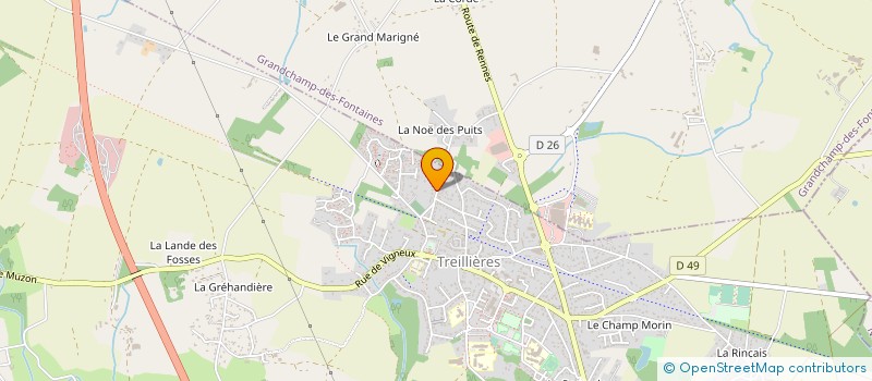 localisation de l'entreprise MONSIEUR DANIEL LEBRETON  TREILLIERES