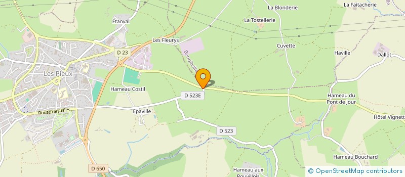 localisation de l'entreprise MONSIEUR DANIEL LESEIGNEUR  LES PIEUX