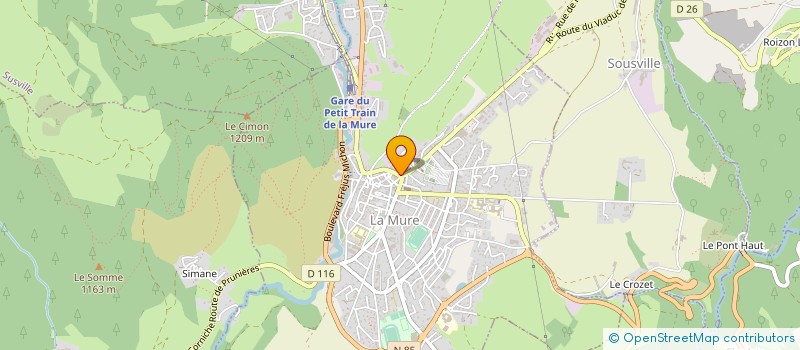 localisation de l'entreprise MONSIEUR DANIEL LUYAT  LA MURE