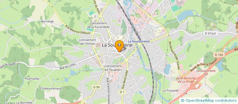 localisation de l'entreprise MONSIEUR DANIEL MACHINAUD  LA SOUTERRAINE
