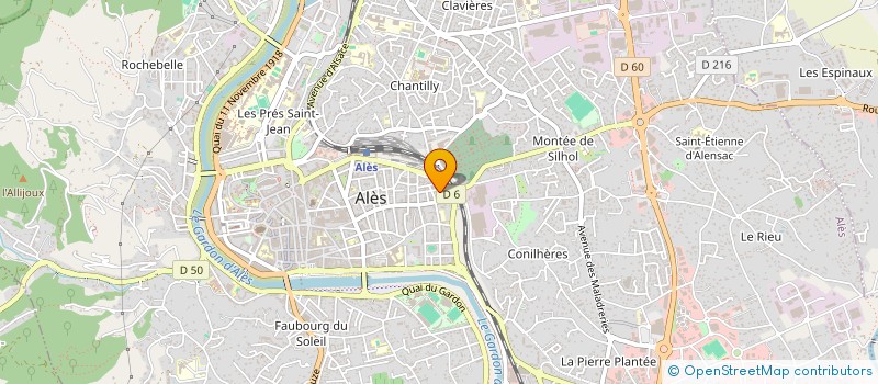 localisation de l'entreprise MONSIEUR DANIEL MARTIN  ALES