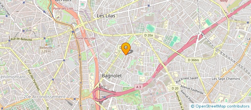 localisation de l'entreprise MONSIEUR DANIEL MASSOU à BAGNOLET