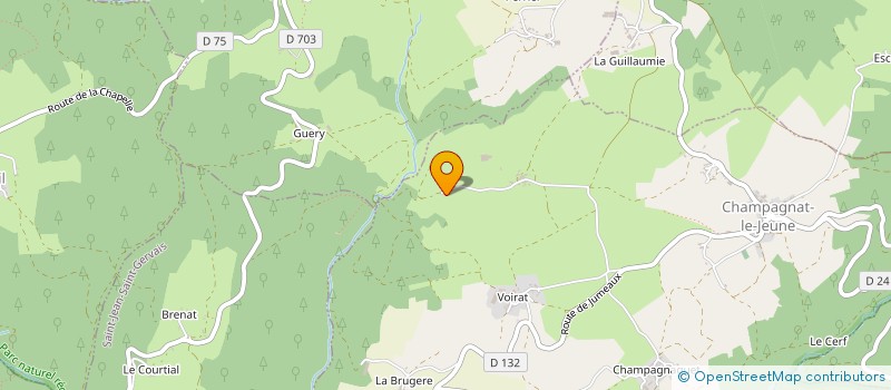 localisation de l'entreprise MONSIEUR DANIEL MAZAL  CHAMPAGNAT-LE-JEUNE