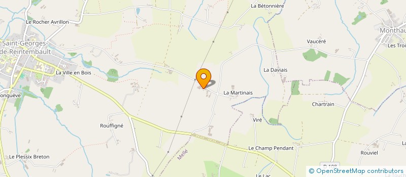 localisation de l'entreprise MONSIEUR DANIEL MENARD  SAINT-GEORGES-DE-REINTEMBAULT