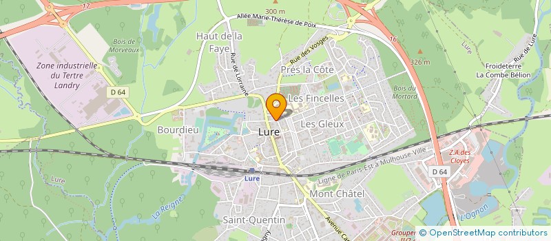 localisation de l'entreprise MONSIEUR DANIEL MENNOUVRIER  LURE