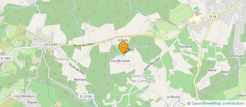 localisation de l'entreprise MONSIEUR DANIEL MERLET à SAINT-GENES-DE-LOMBAUD