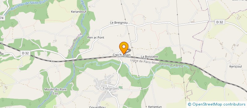 localisation de l'entreprise MONSIEUR DANIEL METAYER  TREGROM