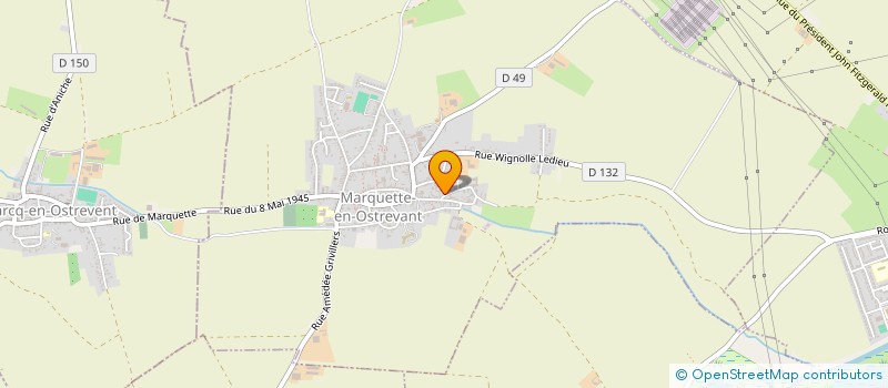 localisation de l'entreprise MONSIEUR DANIEL MIDAVAINE  MARQUETTE-EN-OSTREVANT