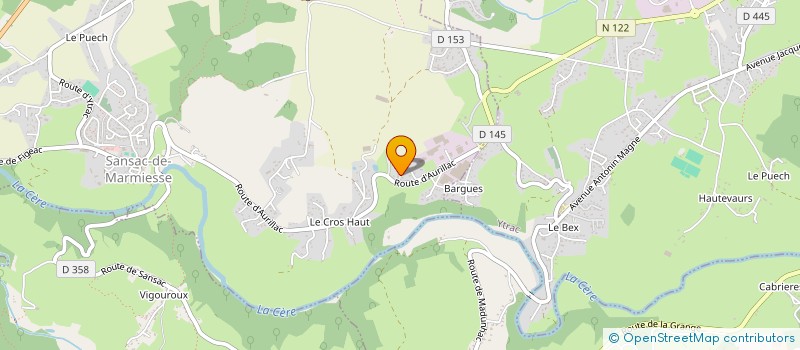 localisation de l'entreprise MONSIEUR DANIEL MIODET à SANSAC-DE-MARMIESSE