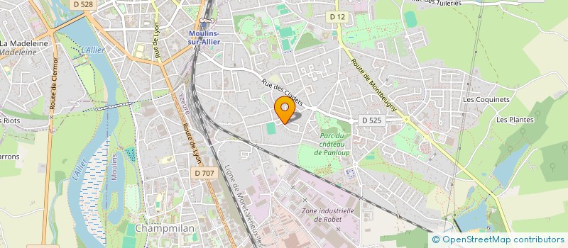 localisation de l'entreprise MONSIEUR DANIEL MOGINOT  YZEURE