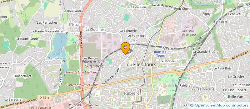 localisation de l'entreprise MONSIEUR DANIEL MONTIGNY à JOUE-LES-TOURS