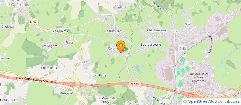 localisation de l'entreprise MONSIEUR DANIEL MOREAU à SAINT-SULPICE-LE-GUERETOIS