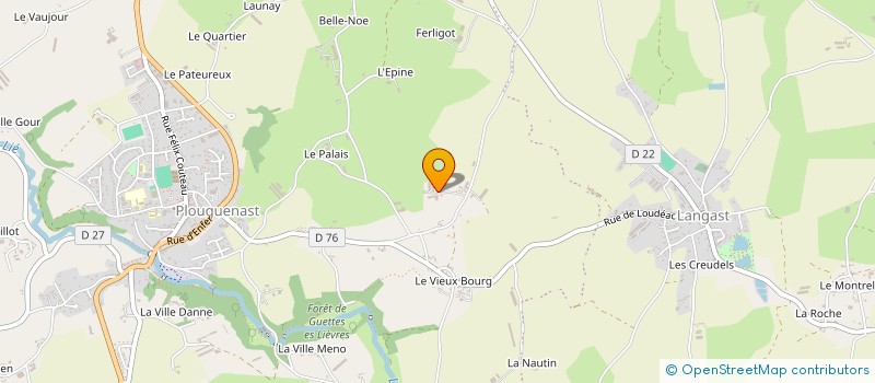 localisation de l'entreprise MONSIEUR DANIEL MOUNIER  PLOUGUENAST-LANGAST