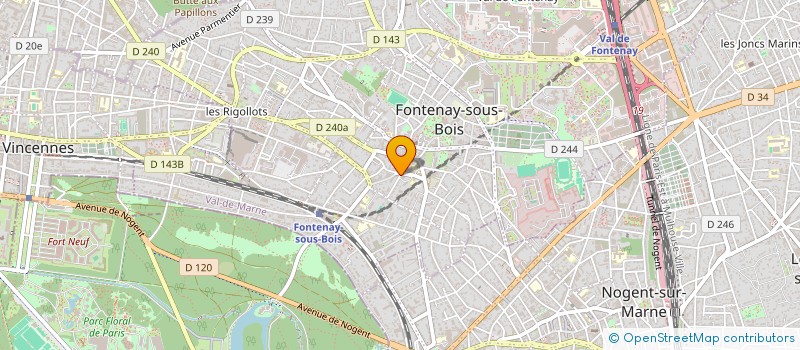 localisation de l'entreprise MONSIEUR DANIEL OKROGLIC à FONTENAY-SOUS-BOIS