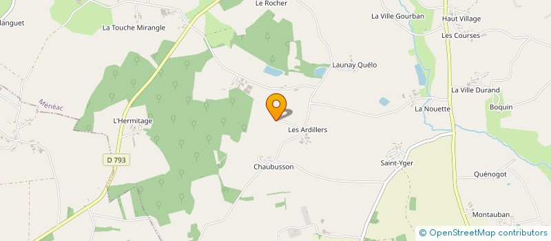 localisation de l'entreprise MONSIEUR DANIEL PENCOLE  MENEAC