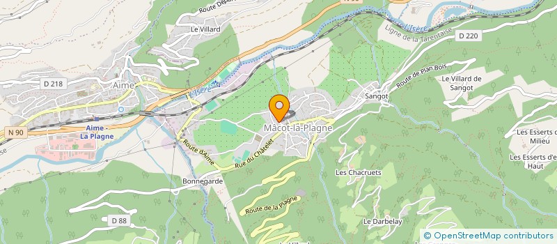 localisation de l'entreprise MONSIEUR DANIEL PERNETTE  LA PLAGNE TARENTAISE