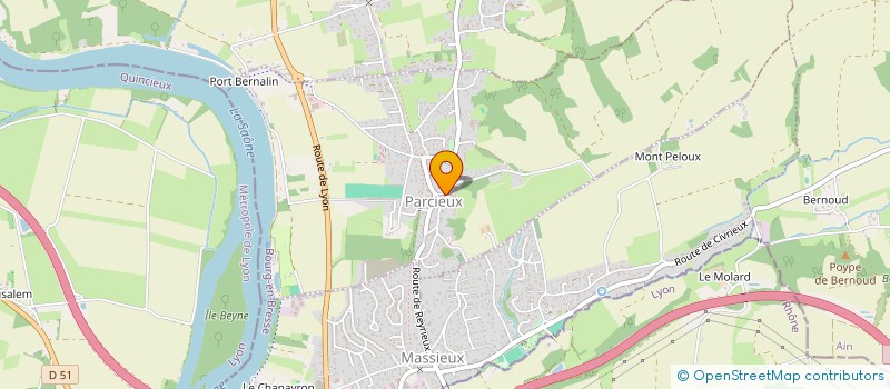 localisation de l'entreprise MONSIEUR DANIEL PERRIN  PARCIEUX