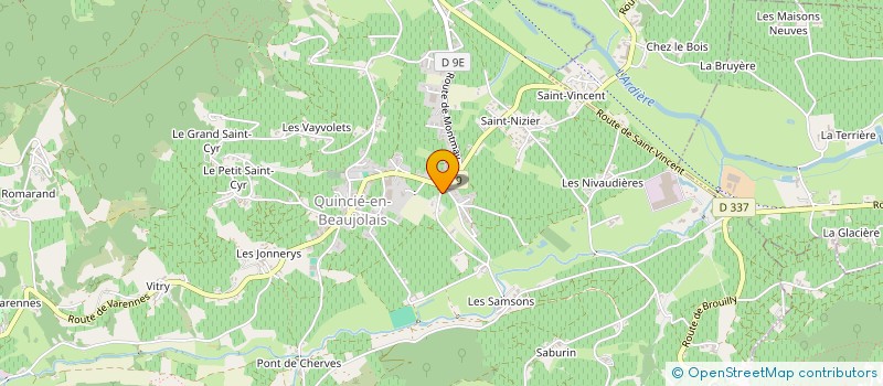 localisation de l'entreprise MONSIEUR DANIEL PERRUSSET  QUINCIE EN BEAUJOLAIS