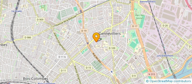 localisation de l'entreprise MONSIEUR DANIEL PETIT à GENNEVILLIERS