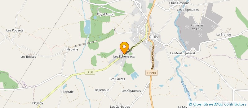 localisation de l'entreprise MONSIEUR DANIEL PETOLON à CLUIS