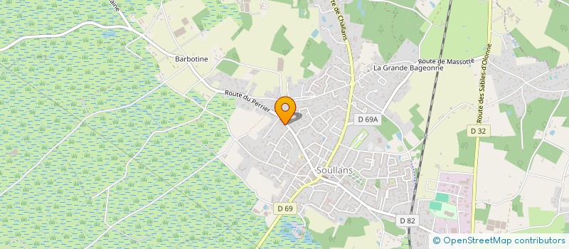 localisation de l'entreprise MONSIEUR DANIEL PIGEAT  SOULLANS