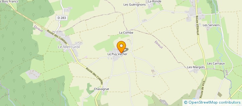 localisation de l'entreprise MONSIEUR DANIEL PINEL  EBREUIL