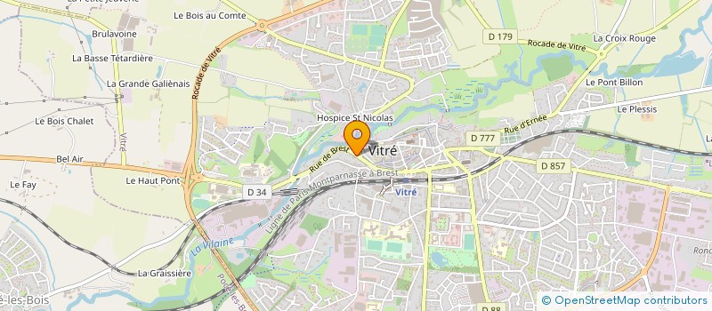localisation de l'entreprise MONSIEUR DANIEL PIROTAIS  VITRE