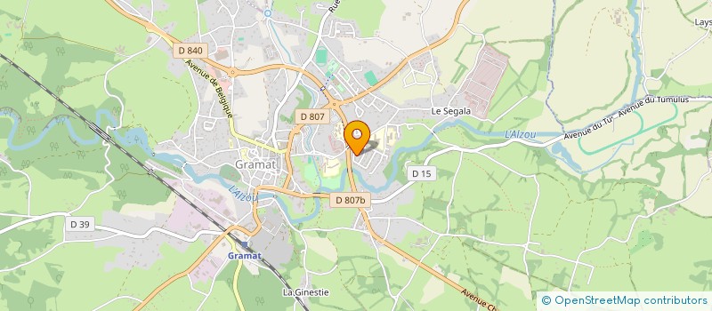 localisation de l'entreprise MONSIEUR DANIEL POMPIE  GRAMAT