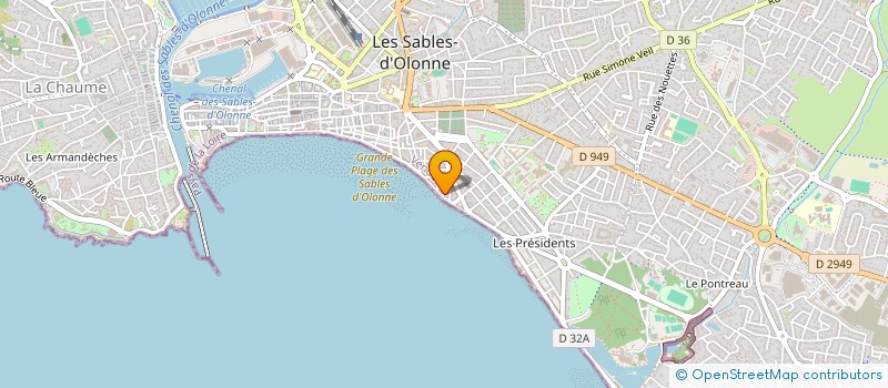 localisation de l'entreprise MONSIEUR DANIEL REBION  LES SABLES D'OLONNE