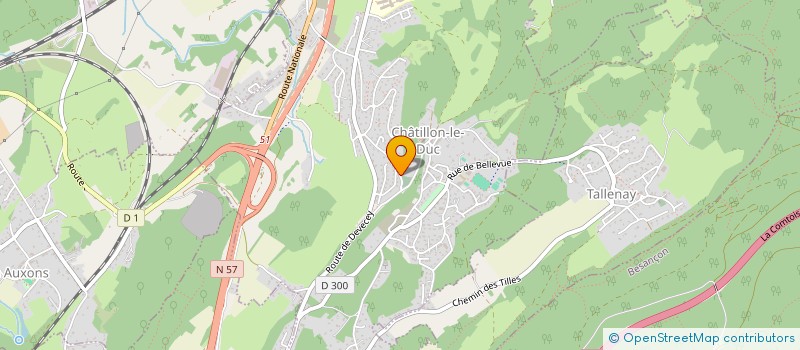 localisation de l'entreprise MONSIEUR DANIEL REICHENBACH  CHATILLON-LE-DUC