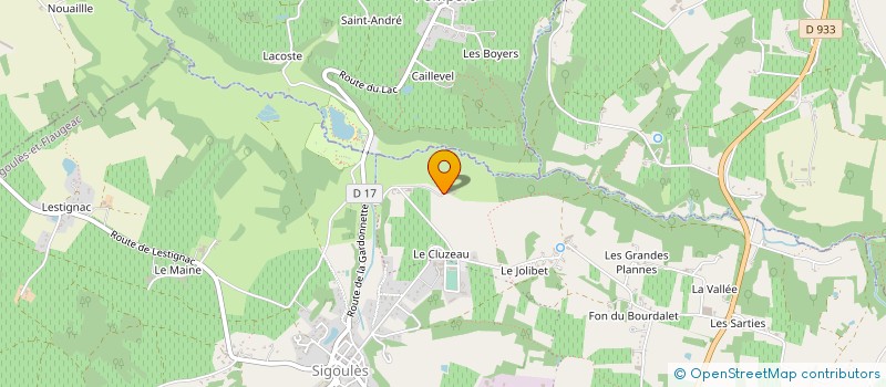 localisation de l'entreprise MONSIEUR DANIEL RICHARD  SAUSSIGNAC