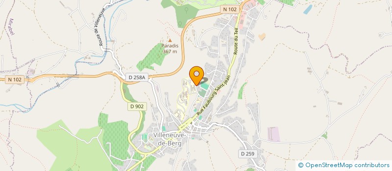 localisation de l'entreprise MONSIEUR DANIEL ROCHE  VILLENEUVE-DE-BERG