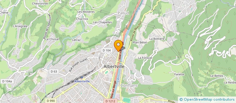 localisation de l'entreprise MONSIEUR DANIEL ROCHE  ALBERTVILLE