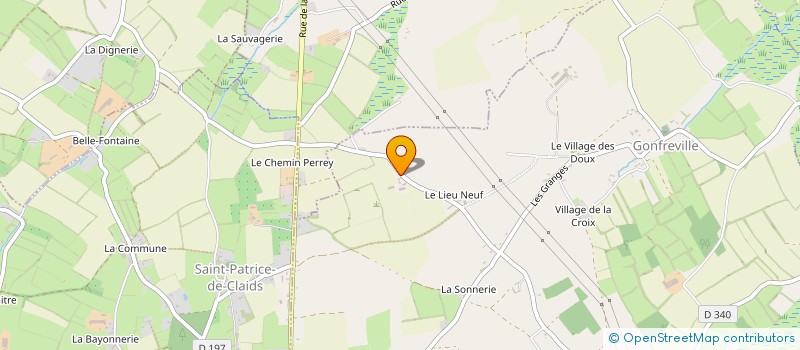 localisation de l'entreprise MONSIEUR DANIEL ROGUELIN à LA FEUILLIE