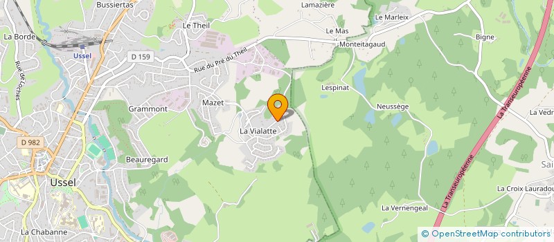 localisation de l'entreprise MONSIEUR DANIEL RONDREUX  USSEL