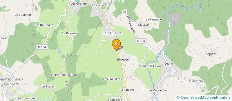 localisation de l'entreprise MONSIEUR DANIEL ROUBERTIE à SAINT-BONNET-LA-RIVIERE