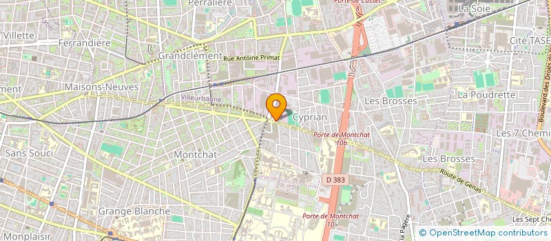 localisation de l'entreprise MONSIEUR DANIEL ROZELIER  VILLEURBANNE