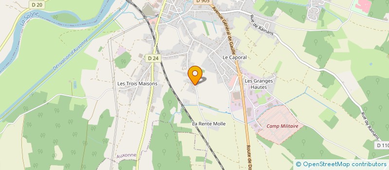 localisation de l'entreprise MONSIEUR DANIEL ROZIC  AUXONNE